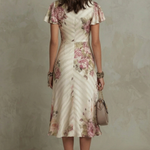 Rosavienne – Vintage satin romance – Midi dress