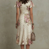 Rosavienne – Vintage satin romance – Midi dress