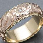 ANILLO VINTAGE ROSA FLOR ORO