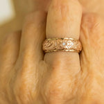 ANILLO VINTAGE ROSA FLOR ORO