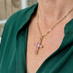 COLLAR ROSA FE CRUZ | ORO
