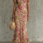 Roselique – Romantic floral silhouette – Maxi dress