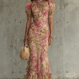Roselique – Romantic floral silhouette – Maxi dress