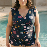 Ruffle V Neck – Swimsuit With Tummy Coverage