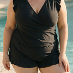 Ruffle V Neck – Swimsuit With Tummy Coverage