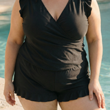 Ruffle V Neck – Swimsuit With Tummy Coverage