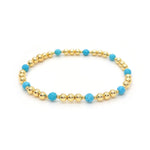 PULSERA VINTAGE TURQUESA PERLÉ CRUZ DIJE