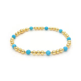 PULSERA VINTAGE TURQUESA PERLÉ CRUZ DIJE