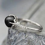 ANILLO ART DECO PERLA SOLITAIRE ORO