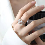 ANILLO VINTAGE INCRUSTÉ PERLES SUPERPUESTO PLATA