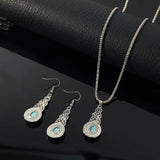 CONJUNTO VINTAGE TURQUESA PIERRES JOYAS