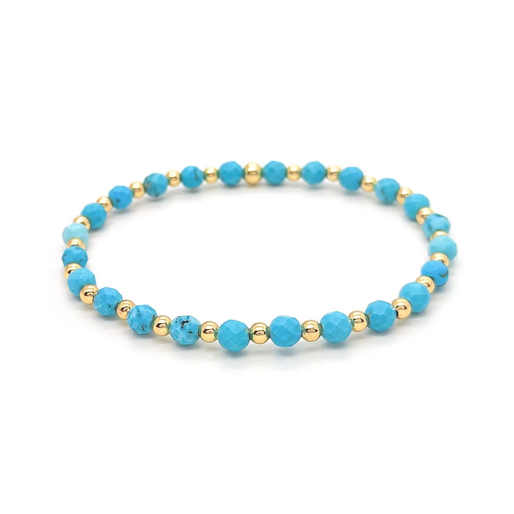 PULSERA VINTAGE TURQUESA PERLÉ CRUZ DIJE