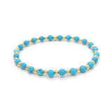 PULSERA VINTAGE TURQUESA PERLÉ CRUZ DIJE