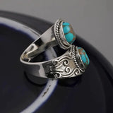 ANILLO ELEGANTE VINTAGE TURQUESA CRUZ SORTIJA