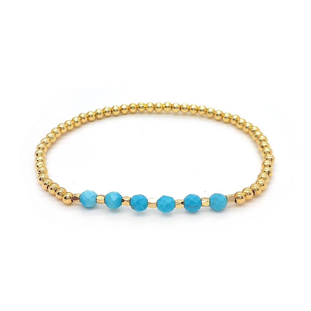 PULSERA VINTAGE TURQUESA PERLÉ CRUZ DIJE