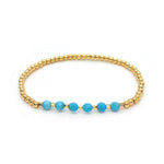 PULSERA VINTAGE TURQUESA PERLÉ CRUZ DIJE