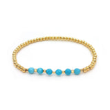PULSERA VINTAGE TURQUESA PERLÉ CRUZ DIJE