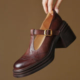 ZAPATOS MARY JANE DE CUERO