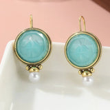 PENDIENTES AQUA SCULPTÉ GEMME & PERLA GOTA