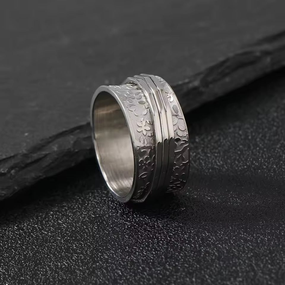 ANILLO VINTAGE ANTI-STRESS FINO ORO & PLATA