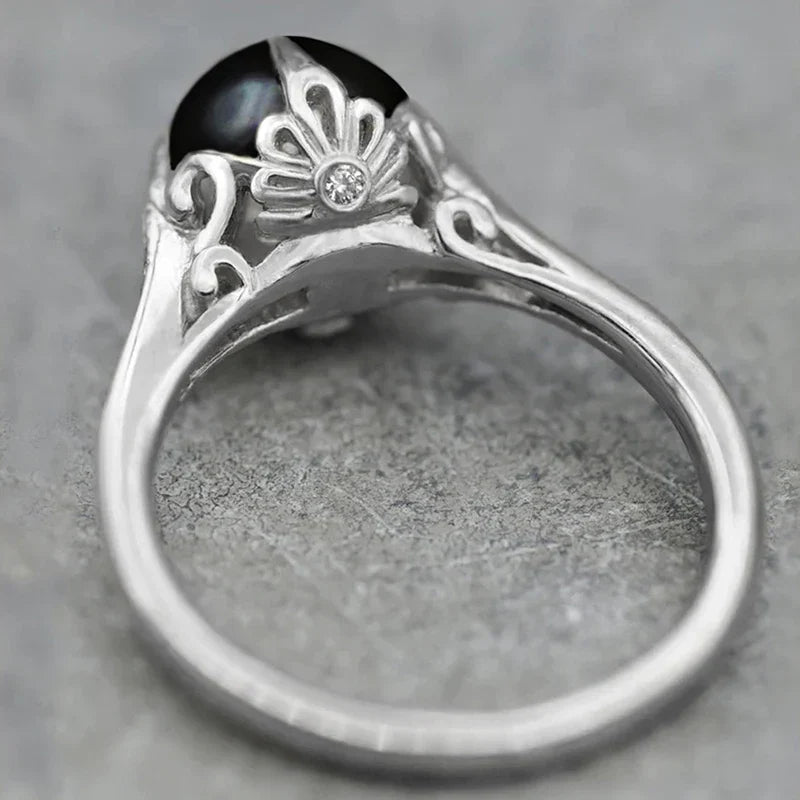 ANILLO ART DECO PERLA SOLITAIRE ORO
