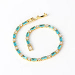 PULSERA INTEMPOREL ORO NATUREL TURQUESA