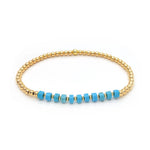 PULSERA VINTAGE TURQUESA PERLÉ CRUZ DIJE