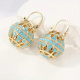 BOUCLES D'OREILLES PENDANTES FILIGRANE TURQUOISE PENDANTE