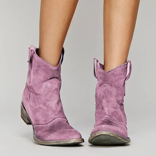 BOTINES FEMENINOS DE ESTILO COWBOY