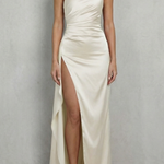 Scarlette – Liquid satin drape – One-shoulder evening gown