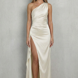 Scarlette – Liquid satin drape – One-shoulder evening gown