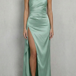 Scarlette – Liquid satin drape – One-shoulder evening gown