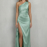 Scarlette – Liquid satin drape – One-shoulder evening gown
