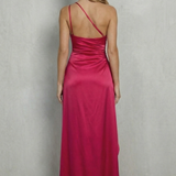 Scarlette – Liquid satin drape – One-shoulder evening gown