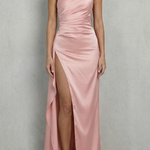 Scarlette – Liquid satin drape – One-shoulder evening gown