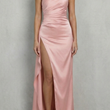 Scarlette – Liquid satin drape – One-shoulder evening gown