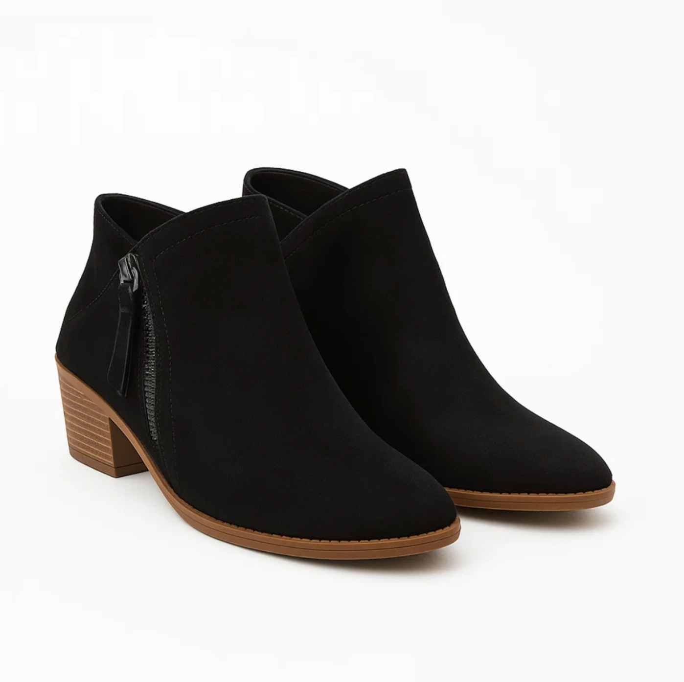 BOTINES FEMENINOS CON TACÓN MEDIO Y CONFORT