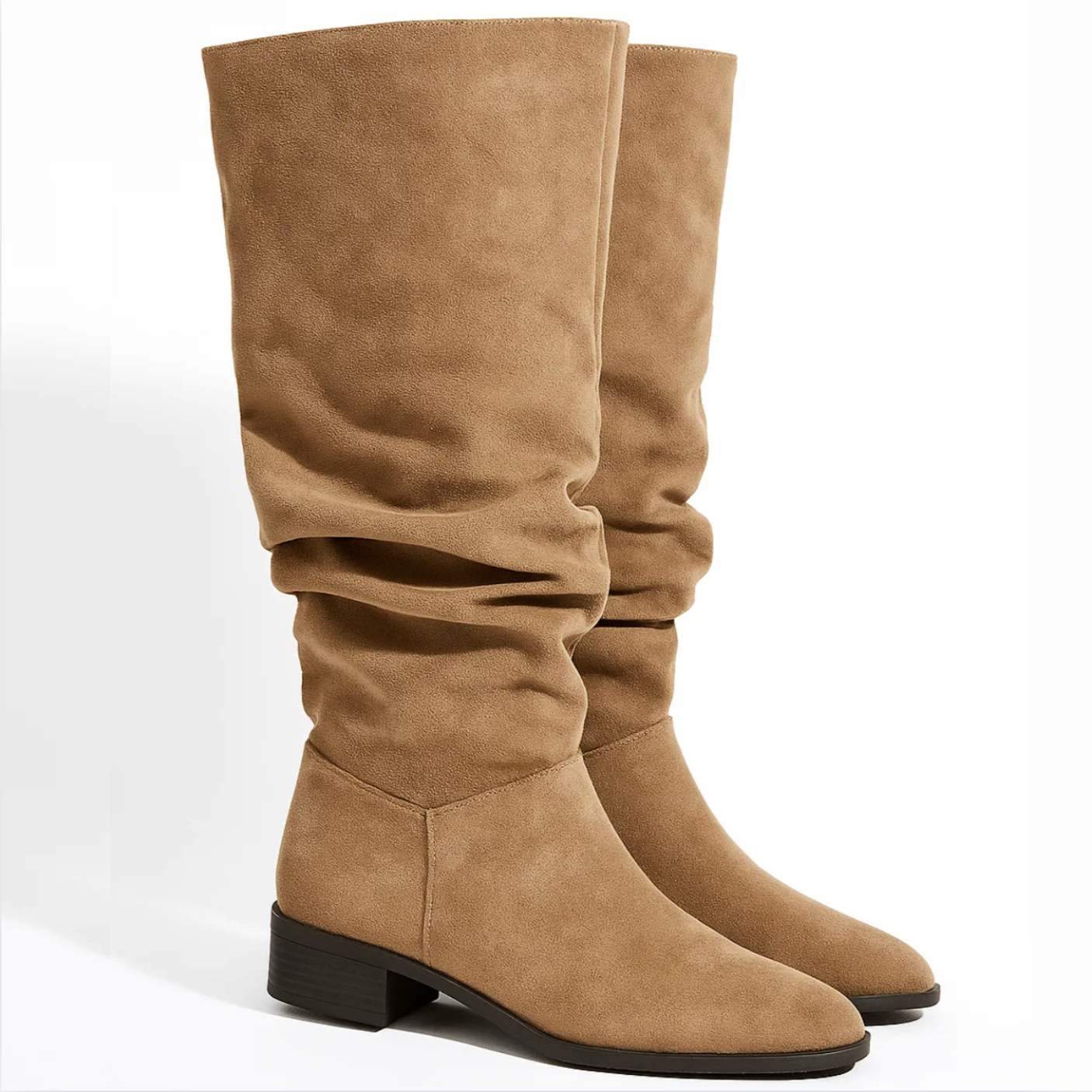 BOTAS FEMENINAS CASUALES CON CAÑA FRUNCIDA