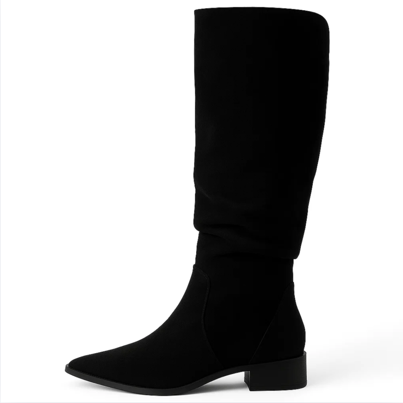 BOTAS FEMENINAS CASUALES CON CAÑA FRUNCIDA