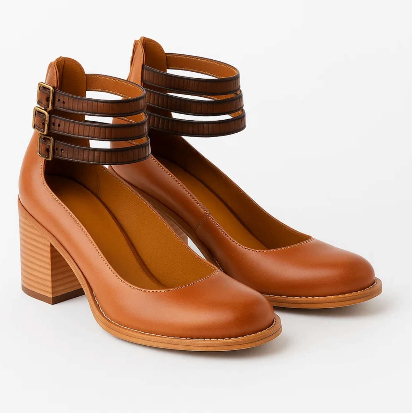 ZAPATOS DE TACÓN DE CUERO