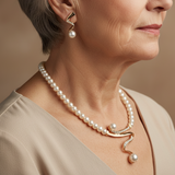 CONJUNTO NATUREL PERLA COLLAR + PENDIENTES
