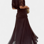 VESTIDO LARGO FLORAL CON ESCOTE EN V - VALERINA MARBELLA