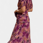 VESTIDO LARGO FLORAL CON ESCOTE EN V - VALERINA MARBELLA