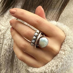ANILLO CLÁSICO PERLA & PLATA MULTI-SORTIJAS