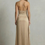 Seraphina – Liquid satin allure – One shoulder maxi dress