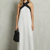 Seravelle – Cross-halter elegance – Maxi dress