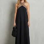 Seravelle – Cross-halter elegance – Maxi dress