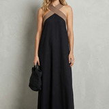 Seravelle – Cross-halter elegance – Maxi dress
