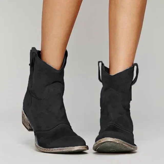 BOTINES FEMENINOS DE ESTILO COWBOY