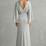 Silvarelle – Draped batwing elegance – Maxi dress